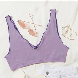 Short purple top
